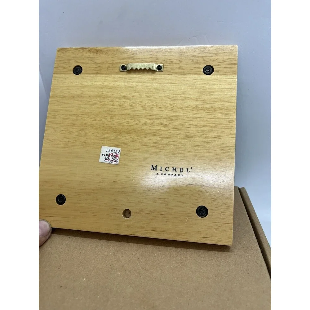 Vintage Michel & Company Aluminum / Light Wood Picture Frame ‎ 7x7